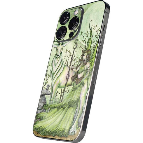 Amy Brown Guardian Fairy and Stag iPhone 14 Pro Skin